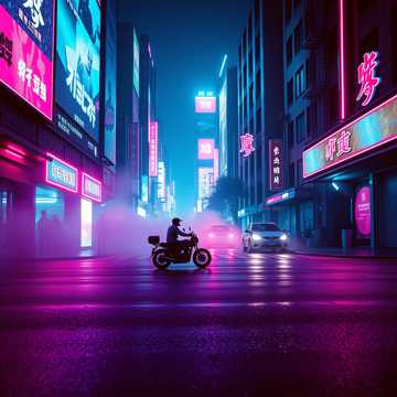 Moto Na Chuva Neon cover art