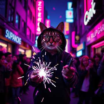 The cat with the hoodie cover art