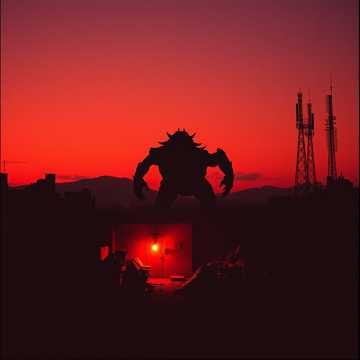 The monster in the city cover art